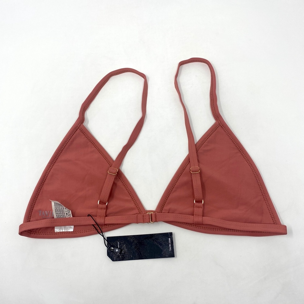 TAVIK Jett Textured Triangle Swim Bikini TOP ONLY Textured Rose - Picture 5 of 8